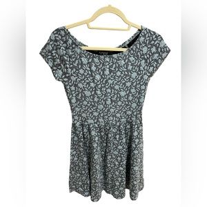 Topshop Blue and Black print dress size 6